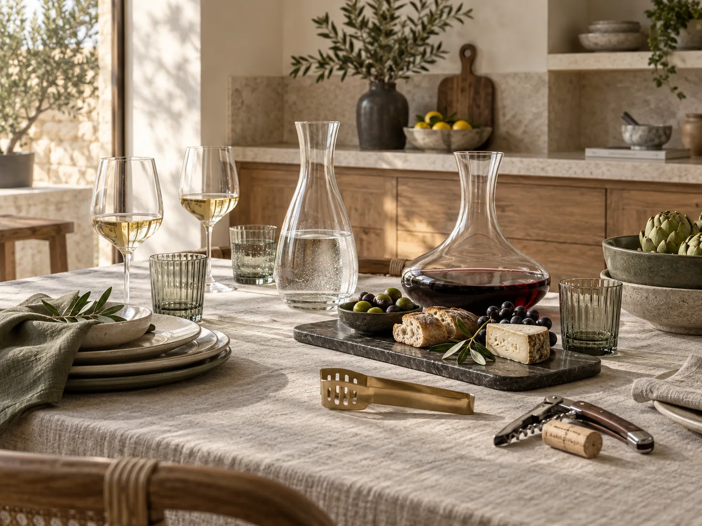 Sélection Accessoires table & service dans une cuisine chaleureuse